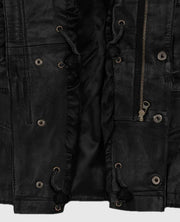 Men's Military M-65 Leather Jacket