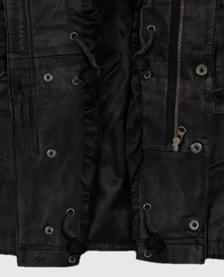 Men's Military M-65 Leather Jacket