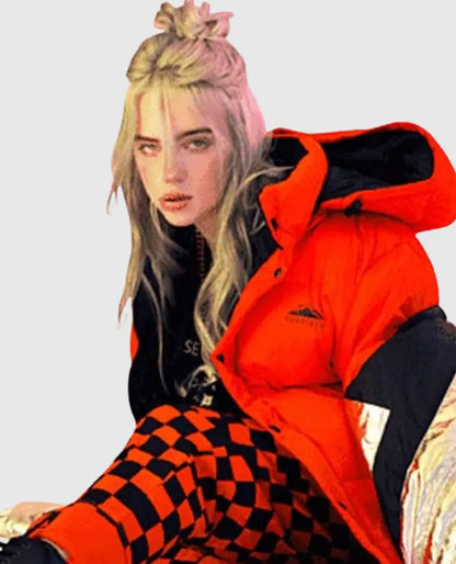 Billie Eilish Red Puffer Jacket