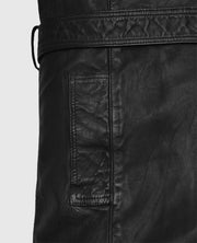 Kim Kardashian Leather Long Coat