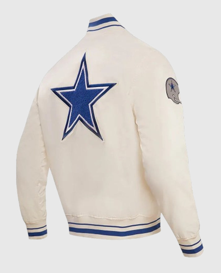 Dallas Cowboys Retro Classic Rib Satin Jacket