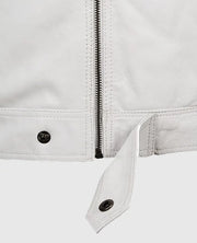 Men’s White Motorcycle leather Jacket