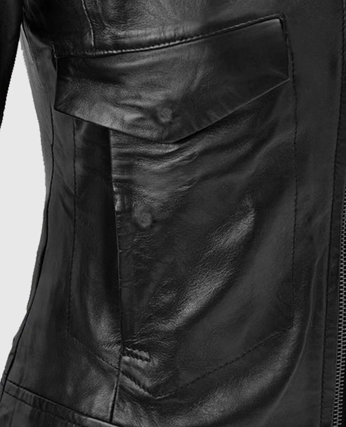 Elsa Pataky Black Leather Jacket