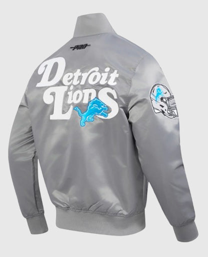 Detroit Lions Souvenir Varsity Satin Jacket