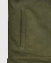 Ryan Reynolds Olive Suede Leather Jacket