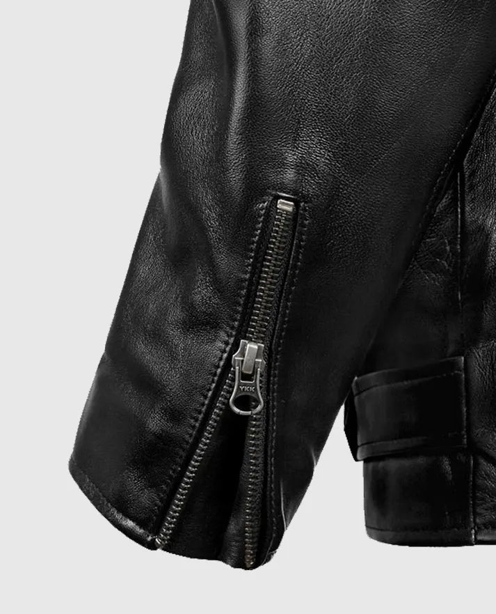 Men’s Biker Black Leather Jacket 