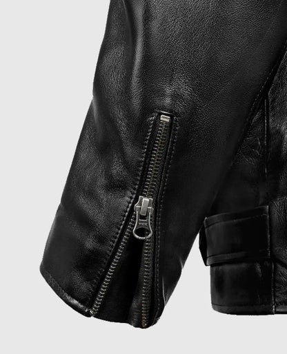 Men’s Biker Black Leather Jacket 