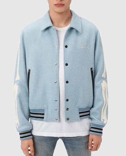 Amiri Bones Letterman Wool Jacket