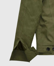 Ryan Reynolds Olive Suede Leather Jacket