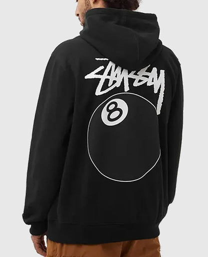 8 Ball Stussy Black Hoodie