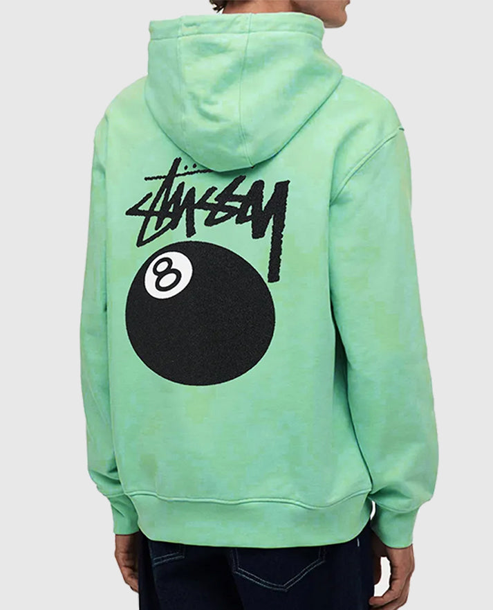 8 Ball Stussy Green Hoodie