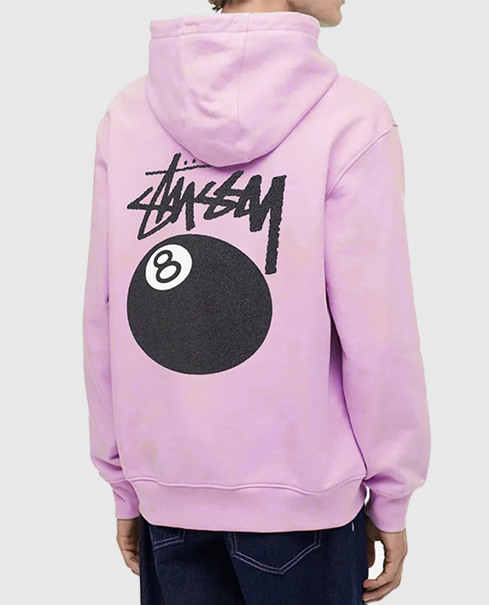 8 Ball Stussy Pink Hoodie