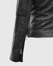 Karen Gillan Black Leather Jacket