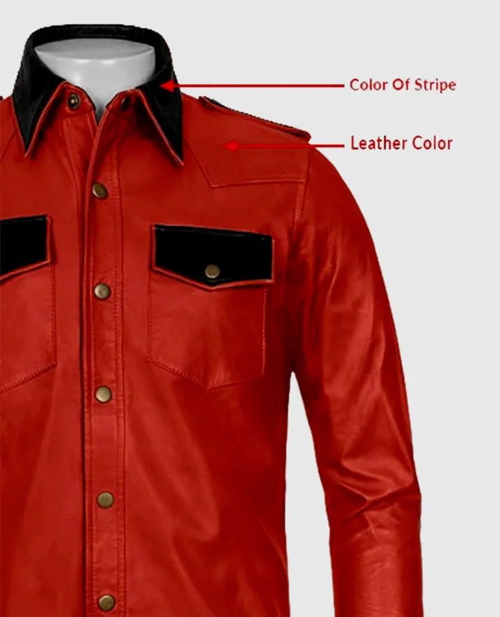 Men’s Red Native Leather Jacket