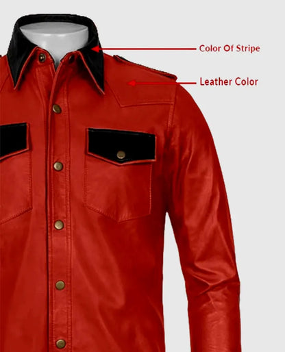 Men’s Red Native Leather Jacket