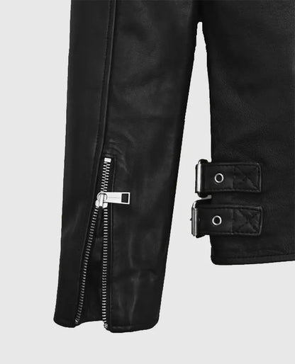 Nicholas Hoult Black Leather Jacket