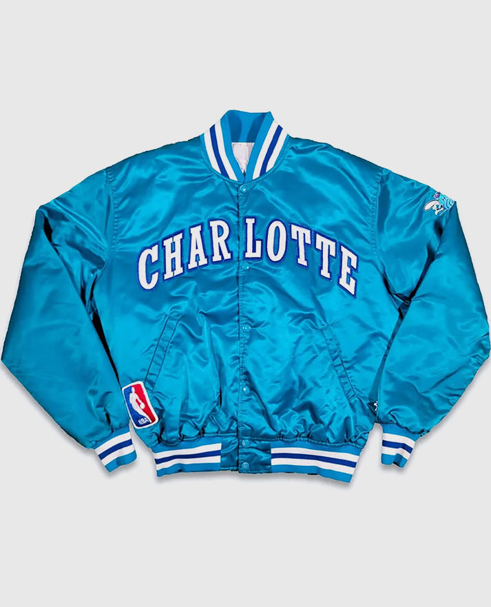 90s Charlotte Hornets Bomber Jacket