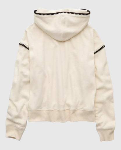 AE Contrast Stitch Beige Hoodie