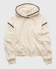 AE Contrast Stitch Beige Pullover Hoodie