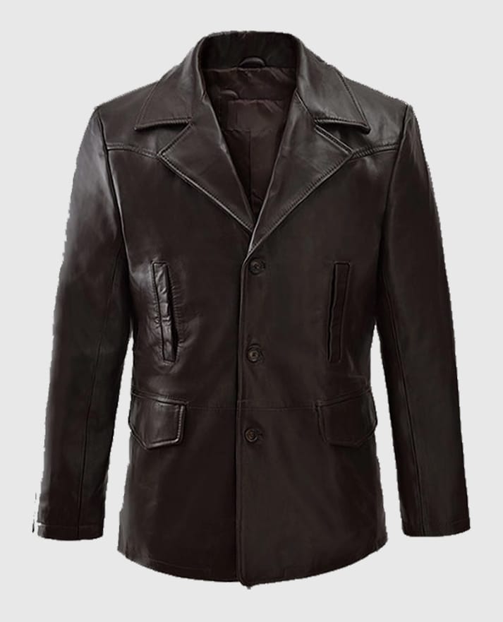 Aaron Eckhart Love Happens Leather Trench Coat