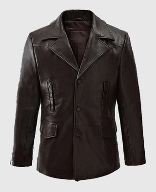 Aaron Eckhart Love Happens Leather Trench Coat
