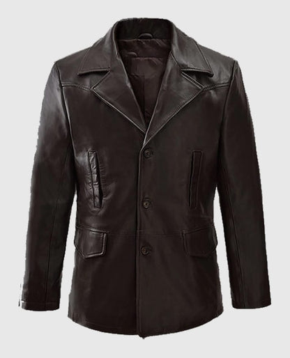 Aaron Eckhart Love Happens Leather Trench Coat