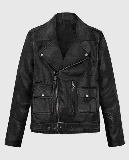 Alicia Vikander Tomb Raider Black Leather Jacket