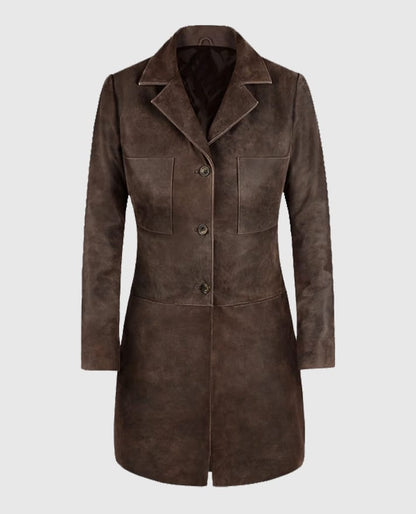 Annabelle Wallis The Mummy Brown Trench Coat