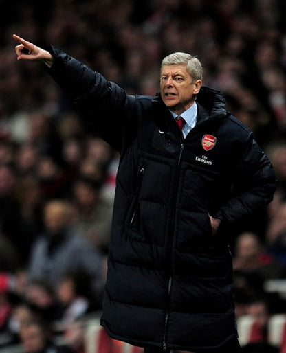 Arsene Wenger Black Long Puffer Coat
