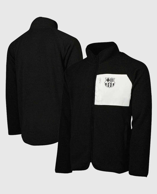 Barcelona Pile Raglan Black Jacket