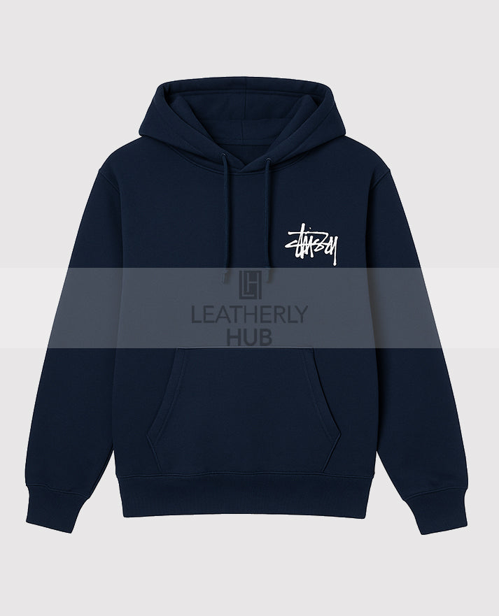 Basic Stussy Blue Hoodie