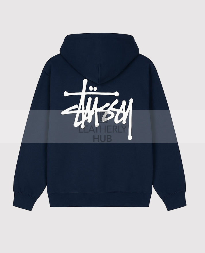 Basic Stussy Blue Pullover Hoodie