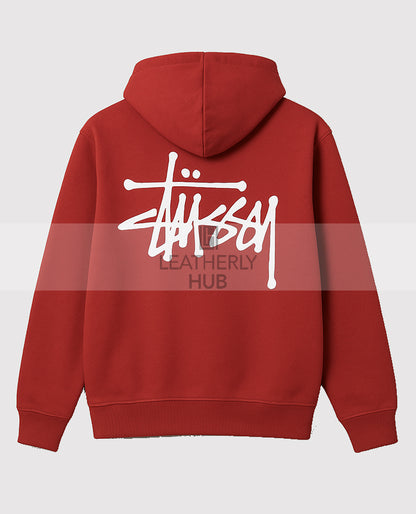 Basic Stussy Red Hoodie