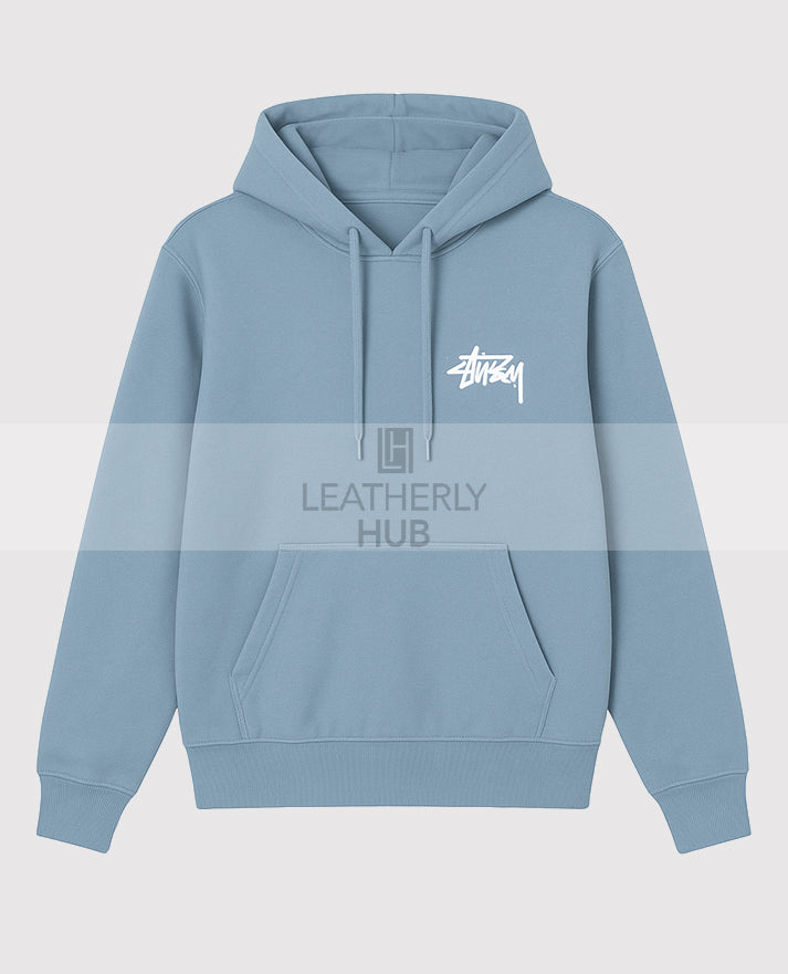 Basic Stussy Sky Blue Pullover Hoodie