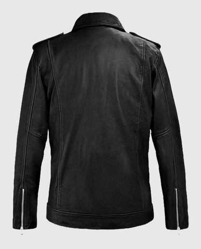 Beast Black Biker Leather Jacket