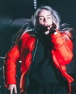 Billie Eilish Red Puffer Jacket