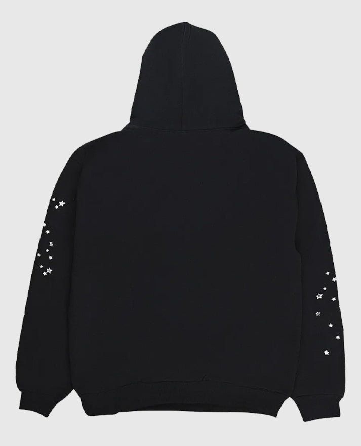 Black Sp5der OG Web Hoodie back view