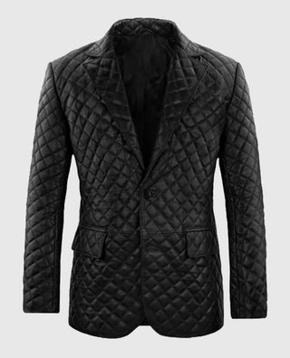 Bocelli Quilted Leather Blazer