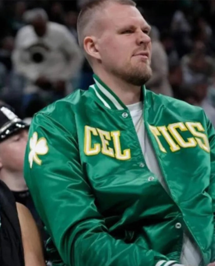 Boston Celtics Kristaps Porzingis Green Jacket