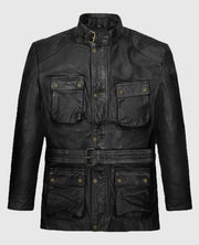 Brad Pitt Benjamin Black Leather Jacket