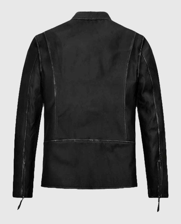 Bradley Cooper Burnt Black Leather Jacket
