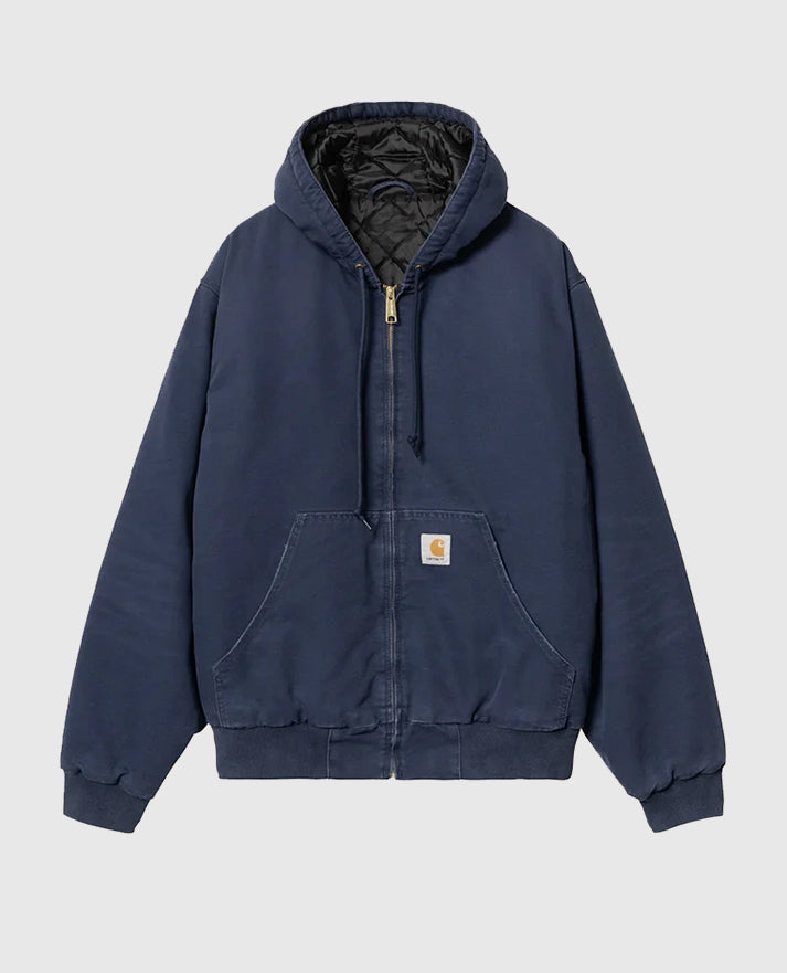 Carhartt Navy Blue Zip-up Fleece Hooded Jacket