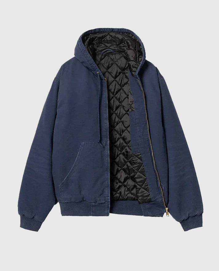 Carhartt Navy Blue Zip-up Hooded Jacket