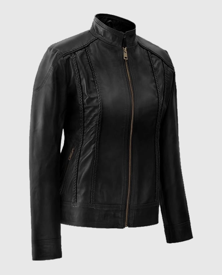 Clova Black Leather Jacket