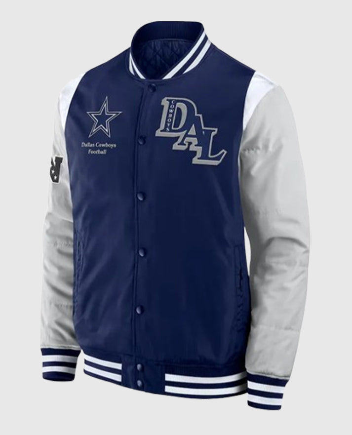 Dallas Cowboys Elements Elite Navy Varsity Jacket