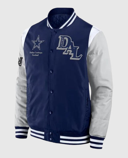 Dallas Cowboys Elements Elite Navy Varsity Jacket