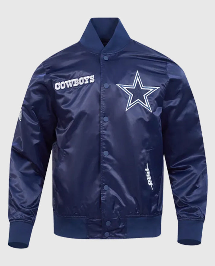 Dallas Cowboys Souvenir Blue Varsity Satin Jacket