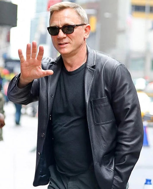 Daniel Craig Leather Blazer