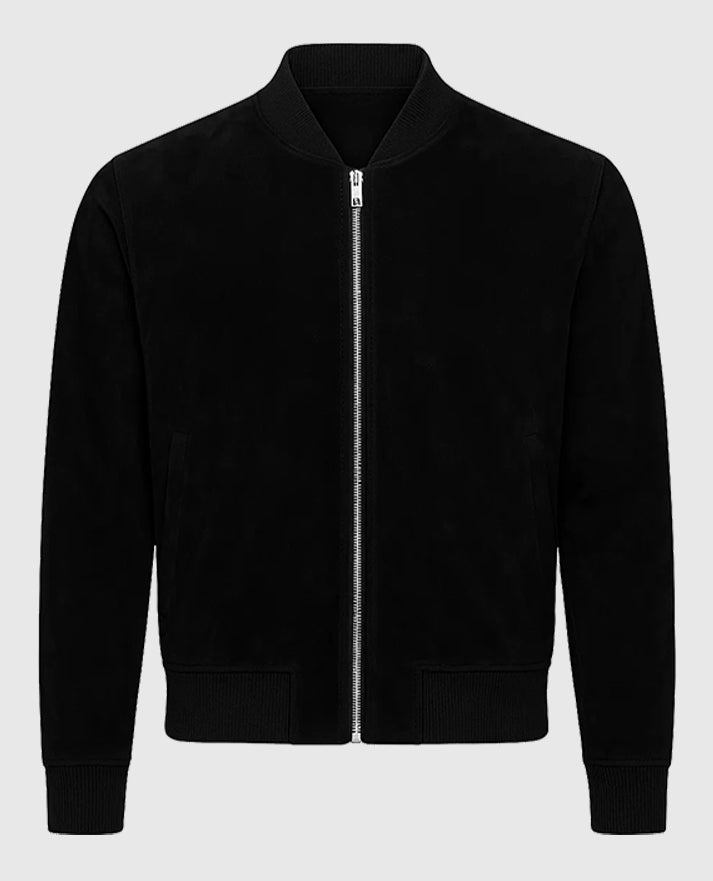 David Beckham Suede Black Leather Jacket
