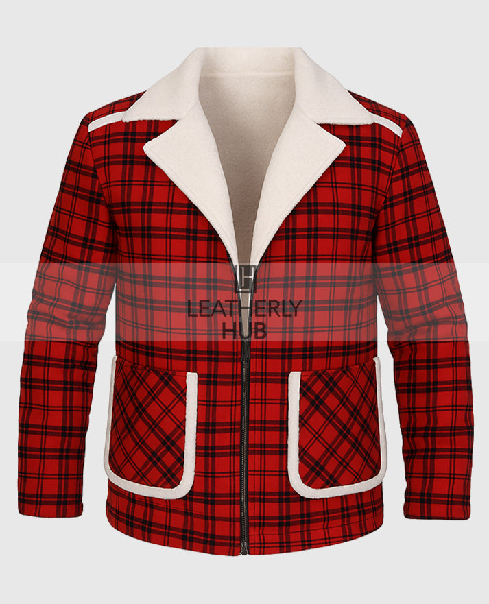 Deadpool Ryan Reynolds Wade Wilson Red Shearling Jacket